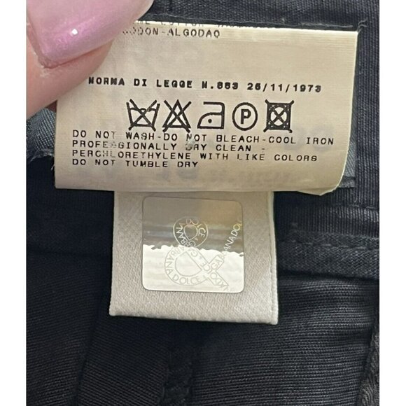 Dolce & Gabbana Womens 46 (30”) Black Pleated Wool Blend Ankle Pants Trousers - Picture 7 of 10